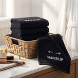 Bleach Safe Black Makeup Washcloths for Face Cleansing, Super Soft Luxury Cotton Black Makeup Towels, Highly Absorbent and Quick Dry, All Makeup Remover Cloth 13 x 13 inch - [12 Pack, 24 Packs = 288 PCS]