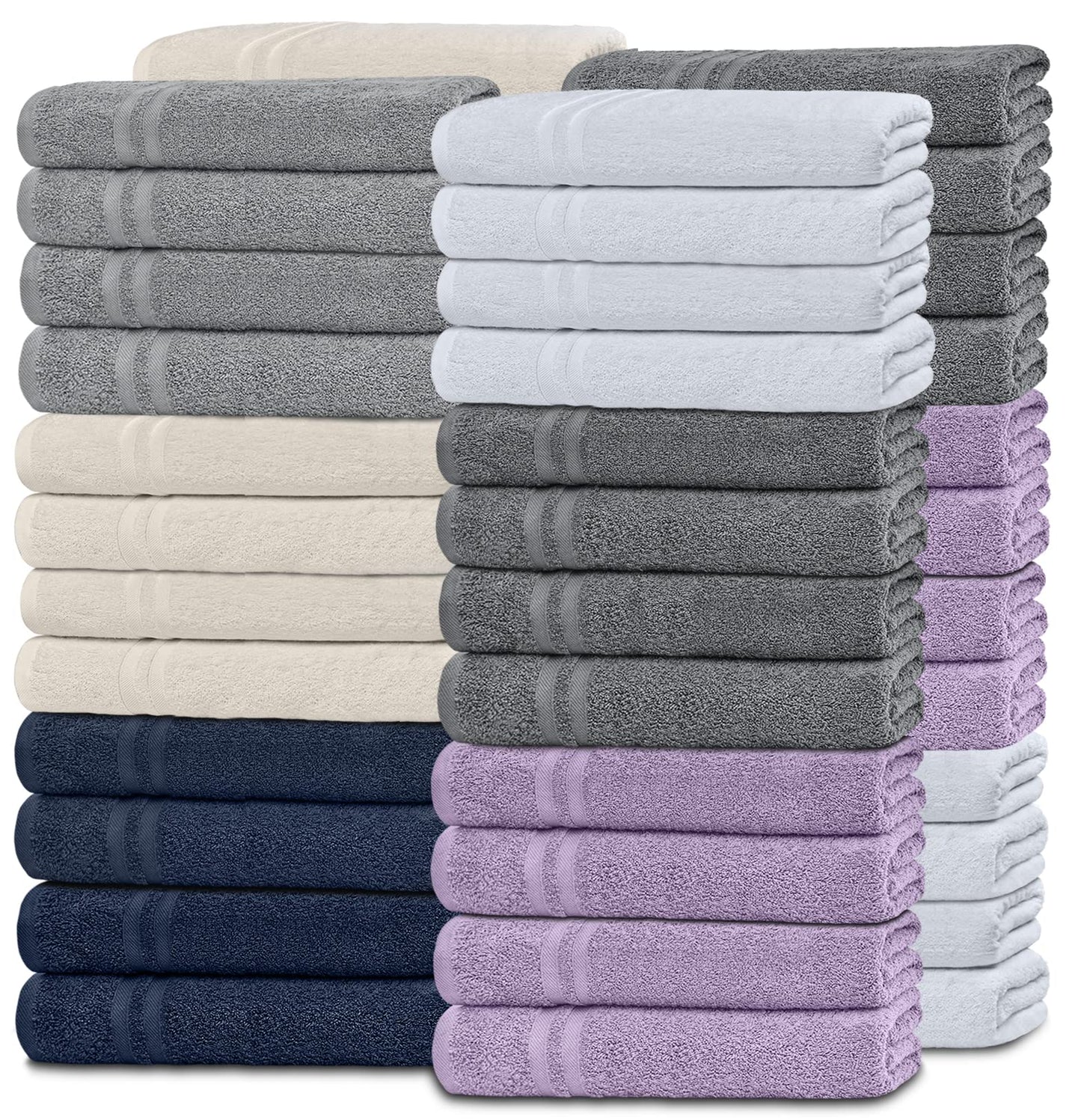 Wealuxe Home Collection Washcloths | 12x12 inch