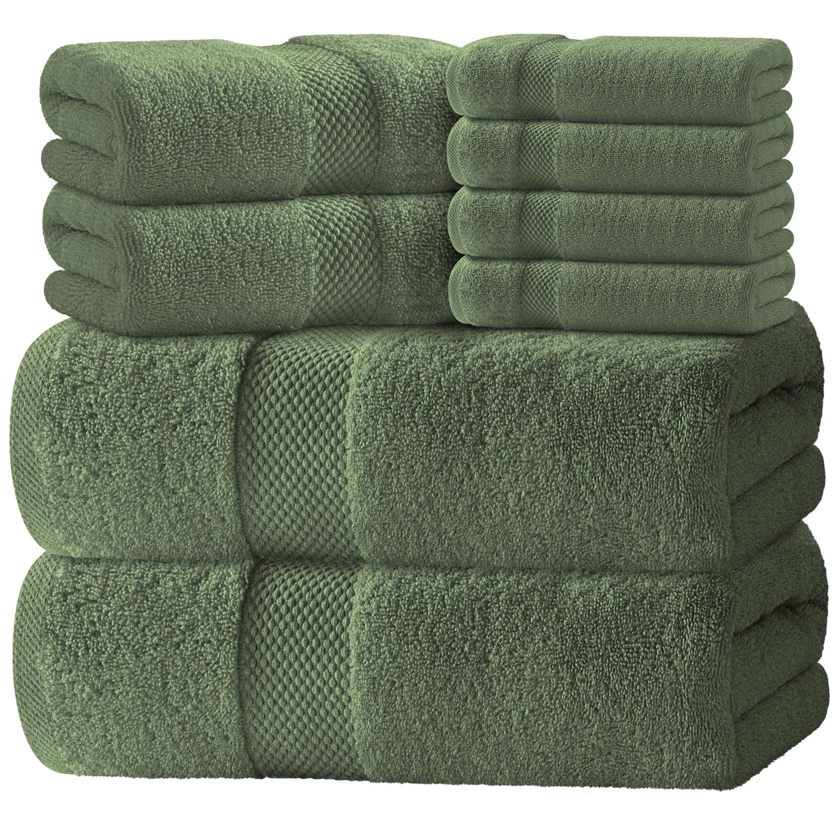 Hotel Collection Luxury 2 Bath Towels | 2 Hand Towels | 4 Washcloths - 8 Piece Set