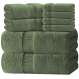 Hotel Collection Luxury 2 Bath Towels | 2 Hand Towels | 4 Washcloths - 8 Piece Set
