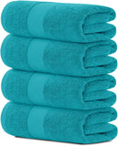 4Pc Aqua Bath Towels