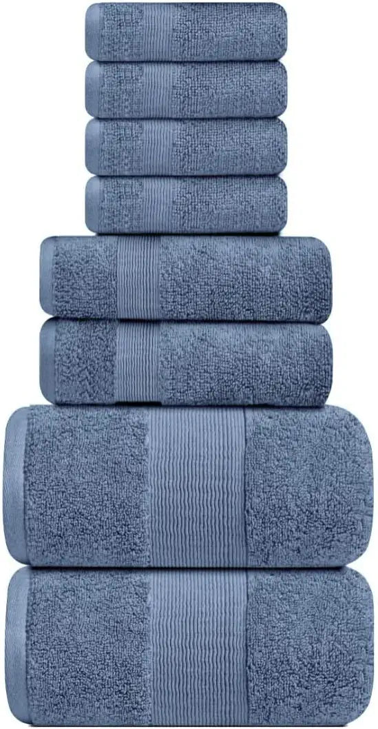 Blue 8Pc Towel Set