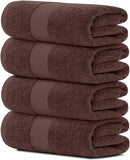 4Pc Brown Bath Towels