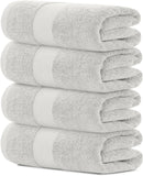4Pc Silver Bath Towels