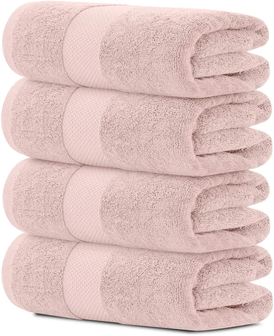 4PC Pink Bath Towels