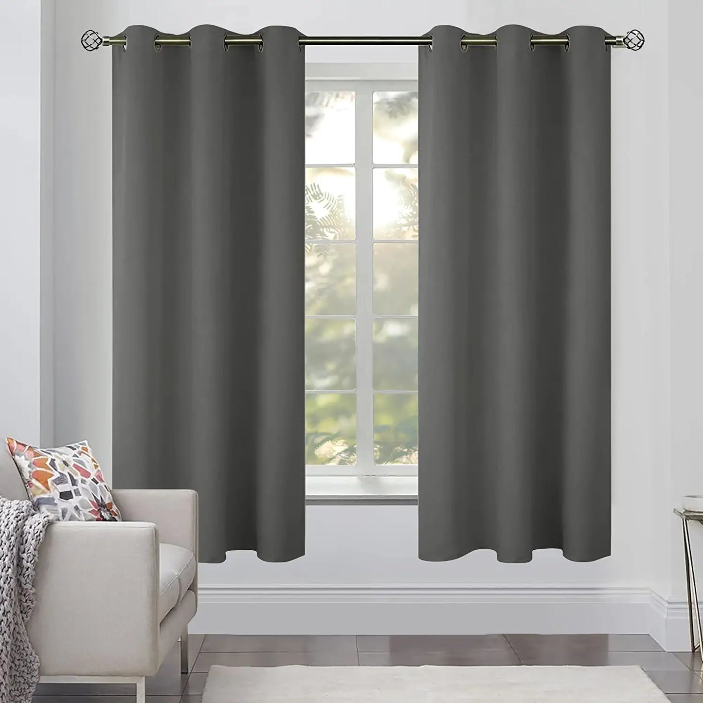 gray darkening curtains