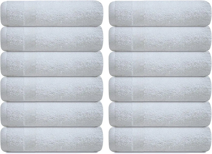 White Classic Resort Collection Soft Bath Towels, 28x55 Luxury Hotel Plush  