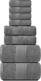 Gray 8Pc Towel Set