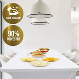 90% polyester tablecloths