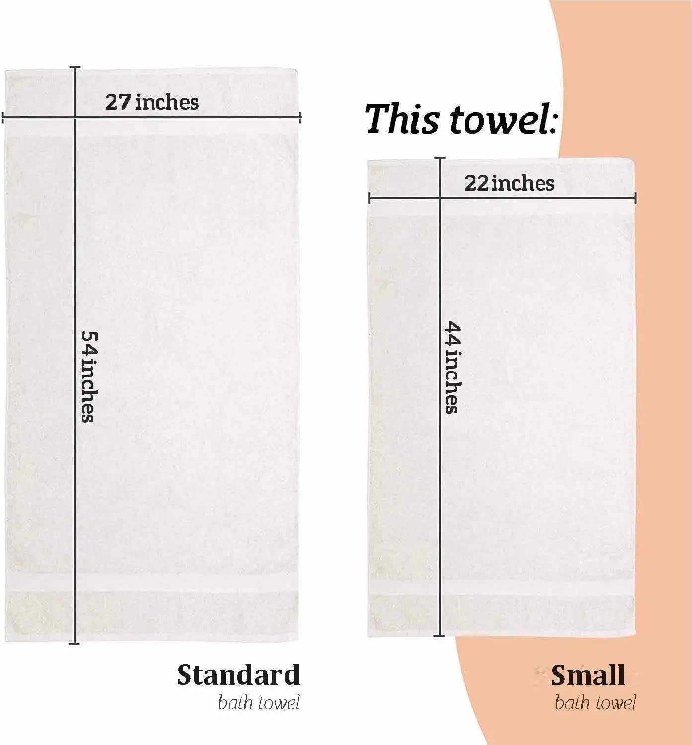 22x44 small size bath towel