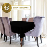 plain black table cloth