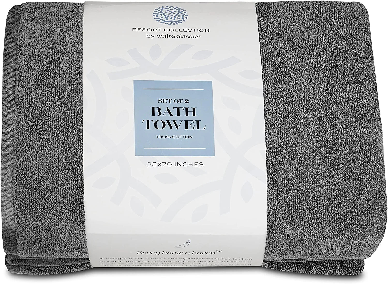 Resort Collection Gray Bath Sheets