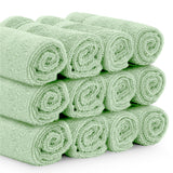 green roll washcloths