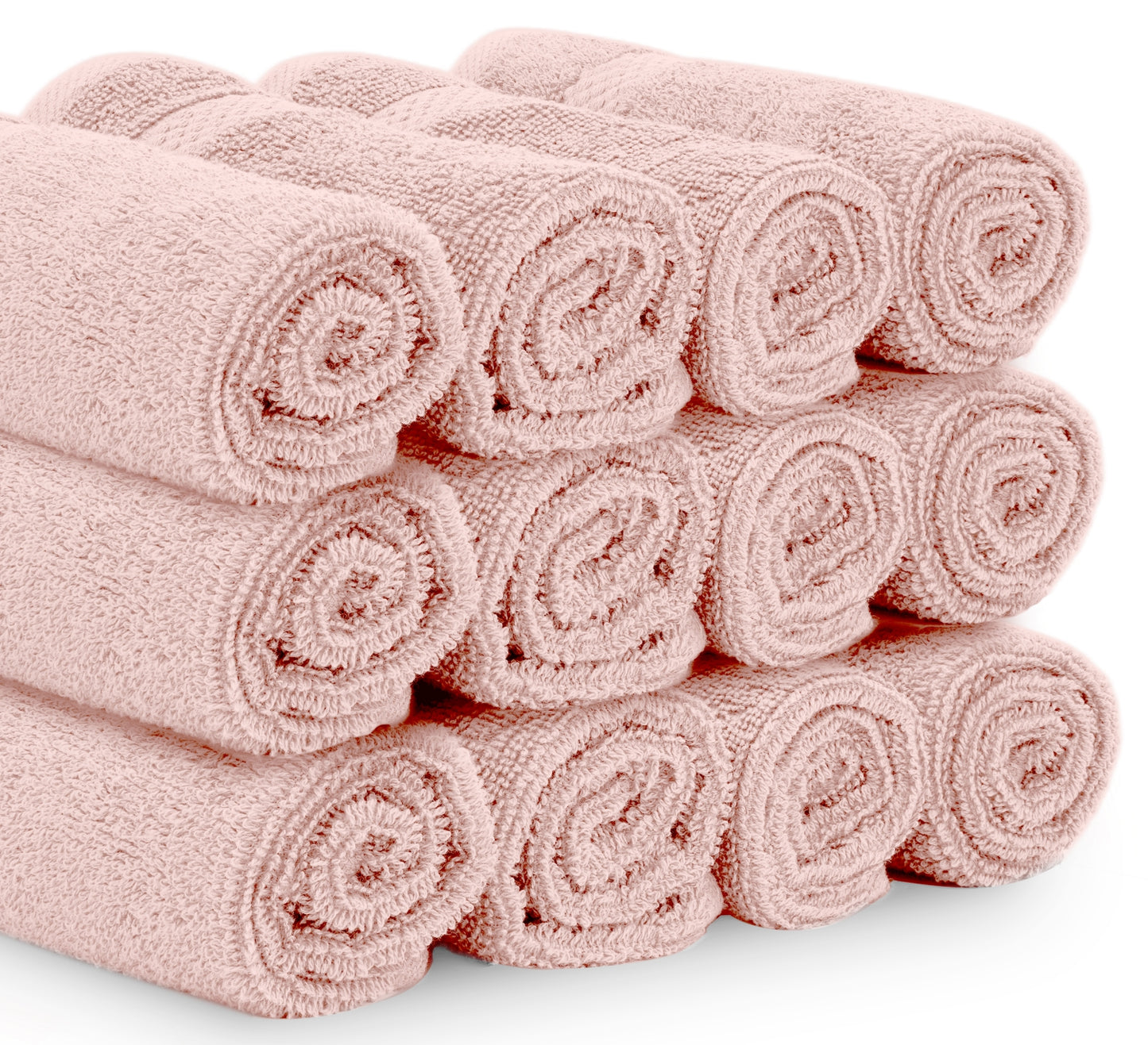 pink roll washcloths
