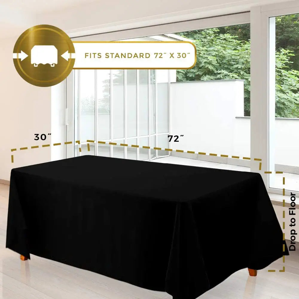 standard size black tablecloth