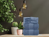 Blue 8Pc Towel Set Lifestyle