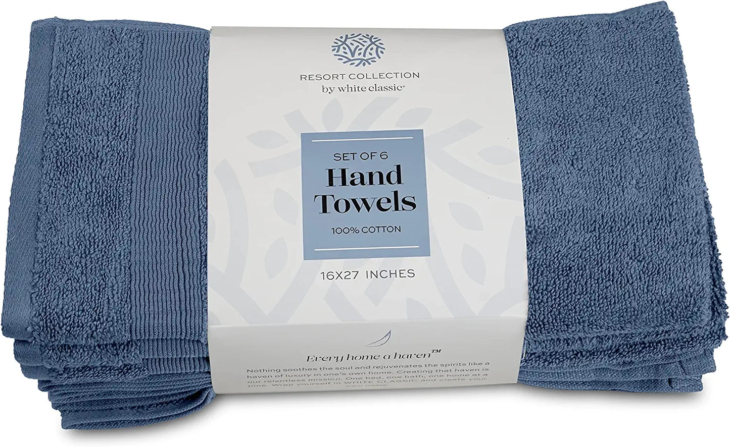 16x27 Blue Hand Towels