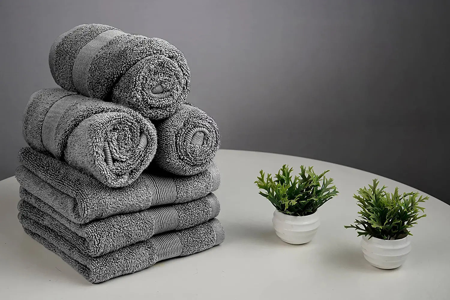 Resort Collection Gray Hand Towels