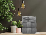 Gray 8Pc Towel Set Lifestyle