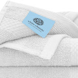 white classic silver washcloth