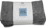 Set of 6 Gray Hand Towels
