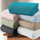 multi colored blankets