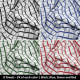 multi colored dish towels