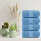 4Pc Light Blue Bath Towels Lifestyle