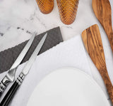 Gray and White  Dish Dobby Weave Hand Towels