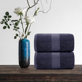 2pc navy blue bath sheets