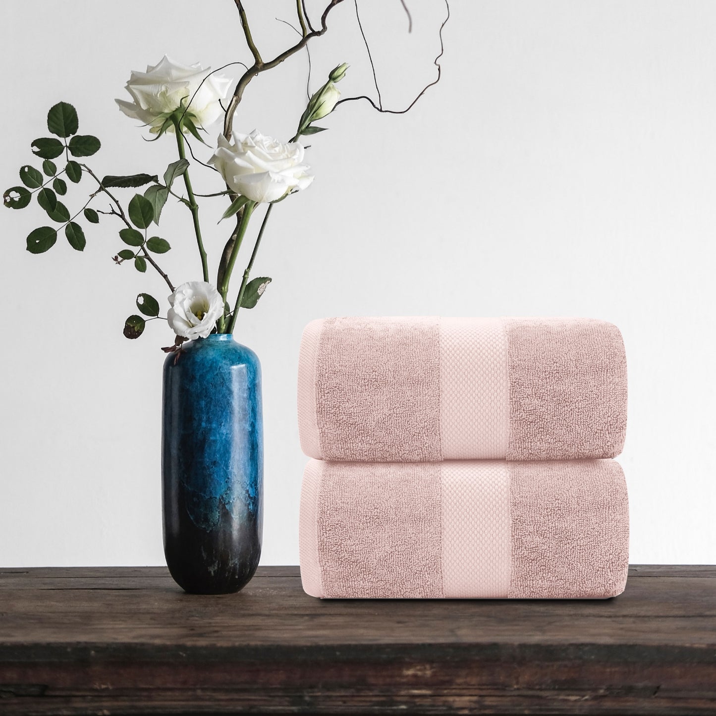 pink bath sheets lifestyle