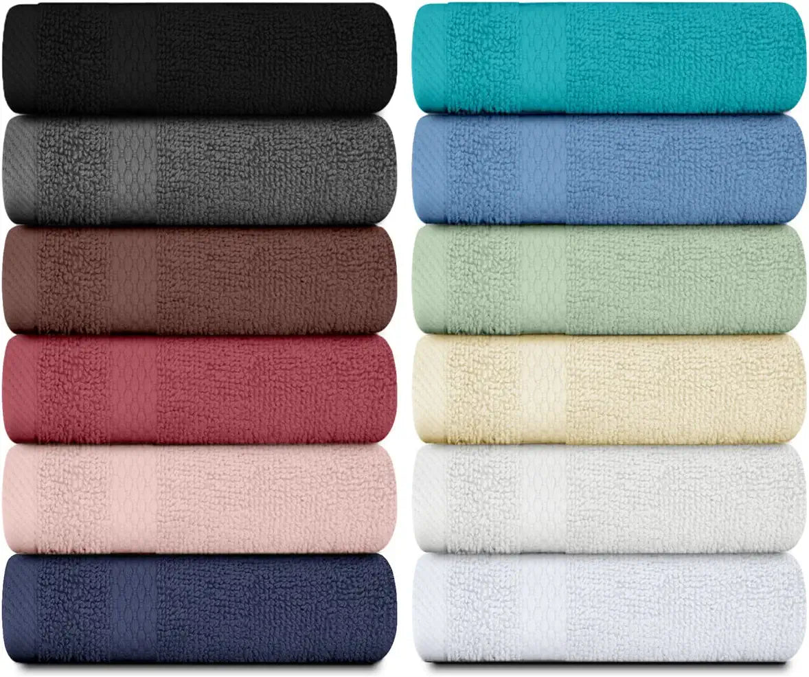 multi-color pack washcloths