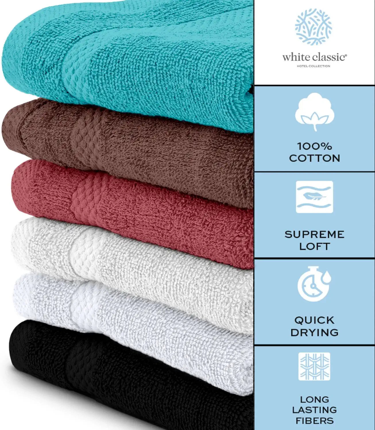 cotton multicolor washcloths