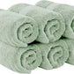 6Pc Rolled Green hand Towels