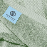 White Classic Hotel Collection Green Hand  Towels