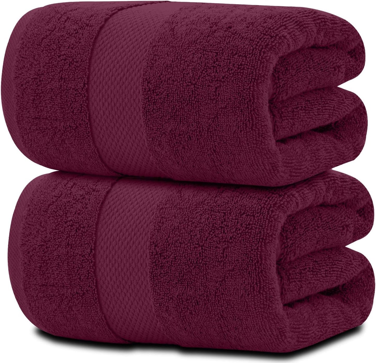 2pc burgundy bath sheets