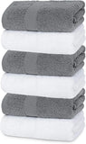 Grey and White Hand Towels