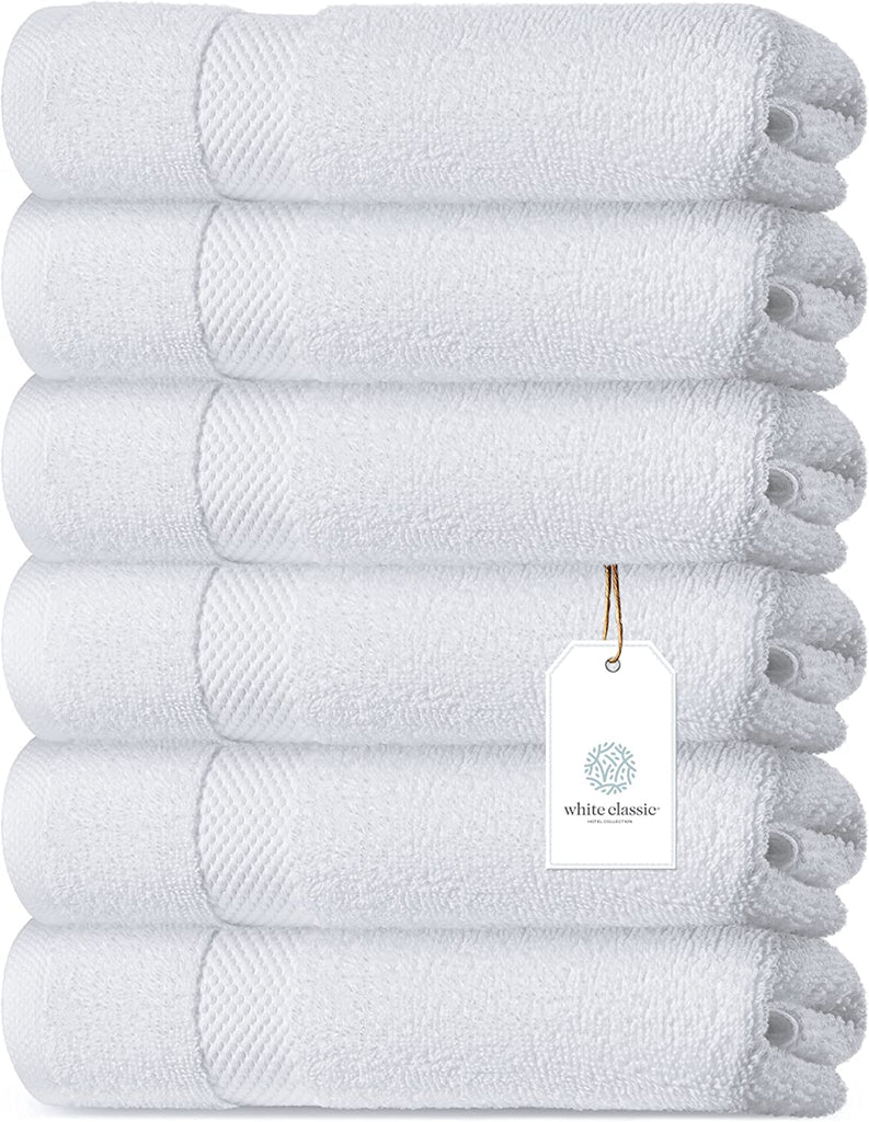 White Classic 6Pc Hand Towels