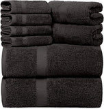 8Pc set Black towels
