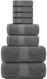 Hotel Collection 8Pc Gray towel set