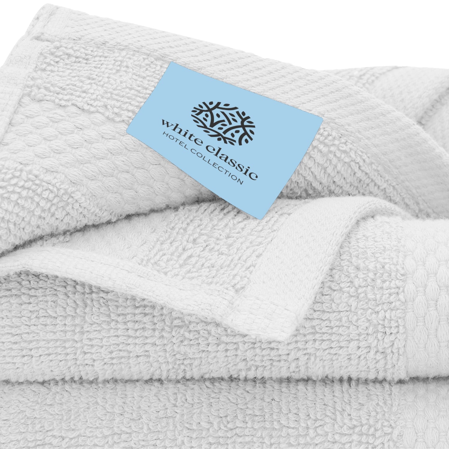 White Classic Hotel Collection Silver Towels