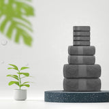 Grey bath tiowel set