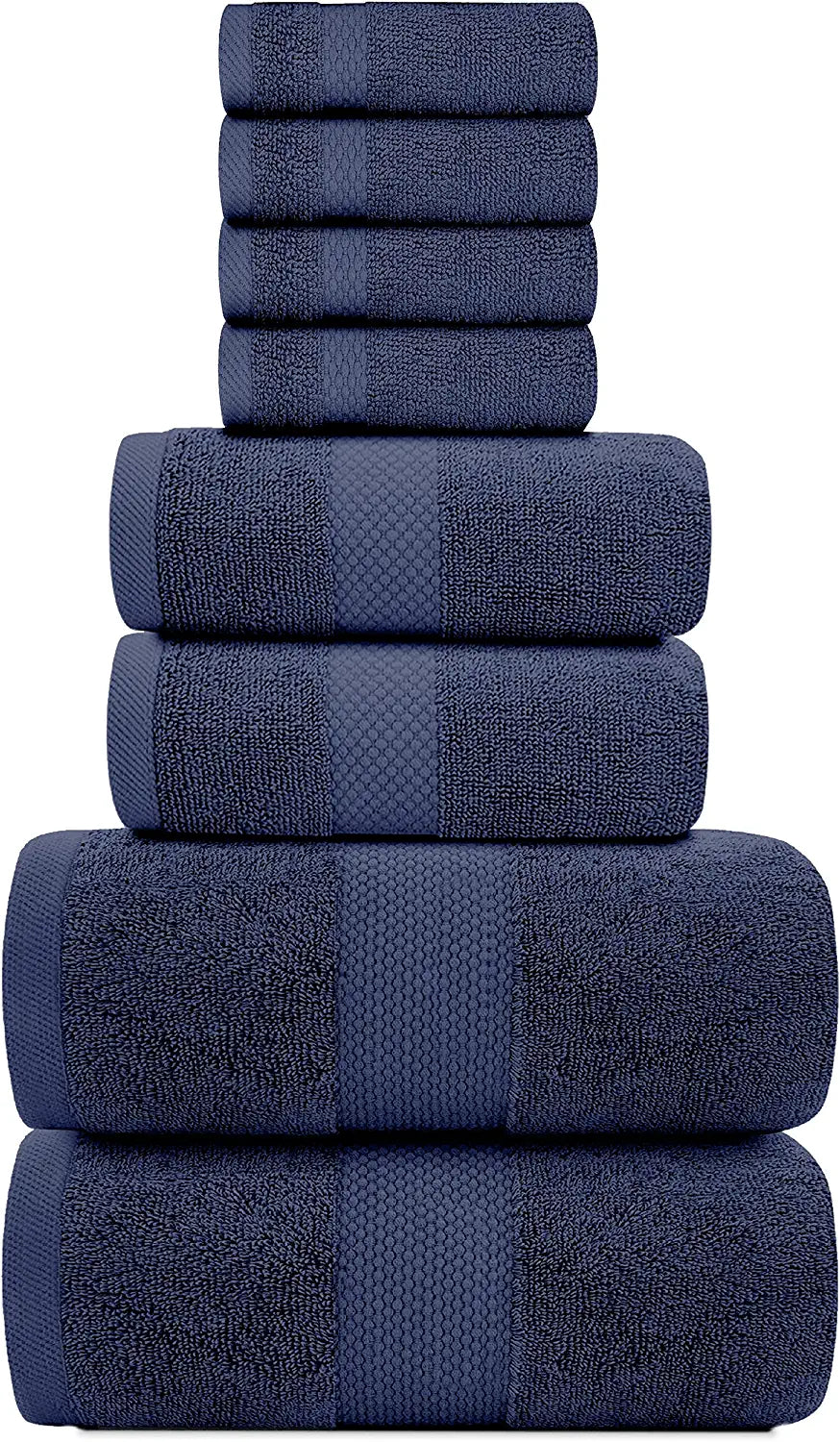 8Pc Navy Blue Towel Set