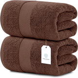 white classic 2pc brown bath sheets