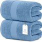 white classic 2pc blue bath sheets