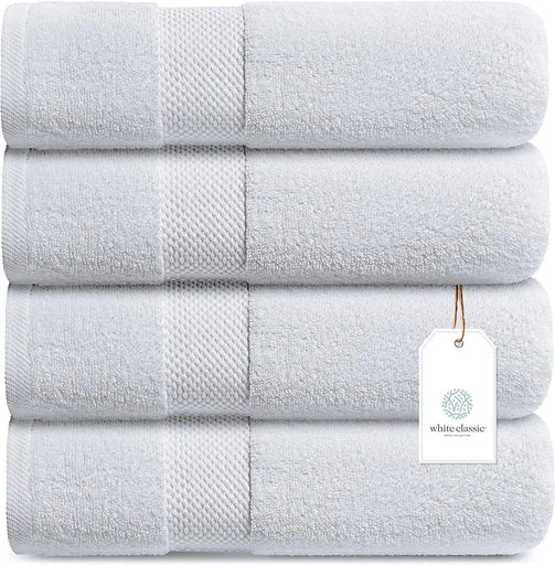 White Classic Resort Collection - Juego de toallas suaves para cara y  cuerpo, 12 x 12 pulgadas, felpa de hotel de lujo y algodón absorbente, ropa  de