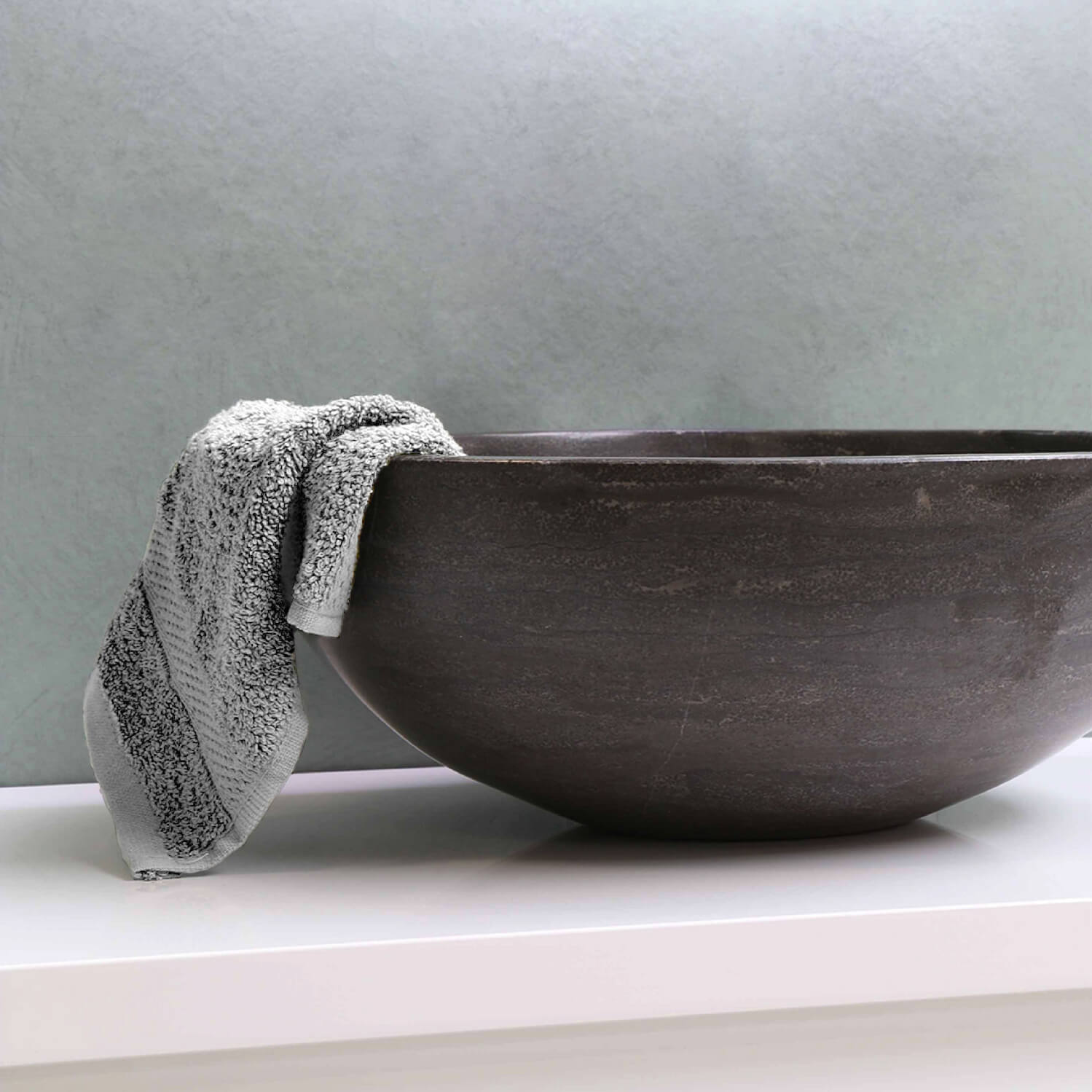 bathroom cool grey washcloths