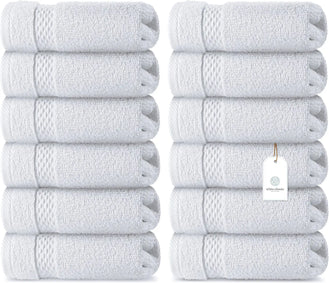 White Classic Luxury Hand Towels for Bathroom-Hotel-Spa-Kitchen