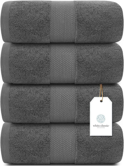 4Pc Gray Bath Towel