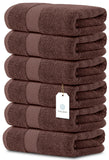 brown hand towels